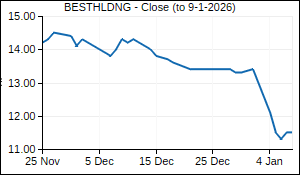 BESTHLDNG Closing Price