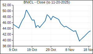 BNICL Closing Price