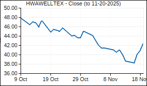 HWAWELLTEX Closing Price