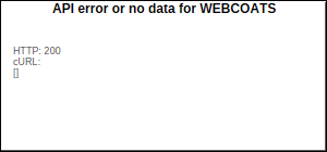 WEBCOATS Closing Price